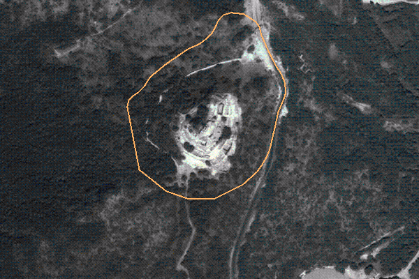 Foto aerea dell'area di pertinenza