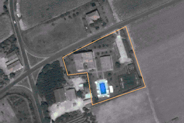 Foto aerea dell'area di pertinenza
